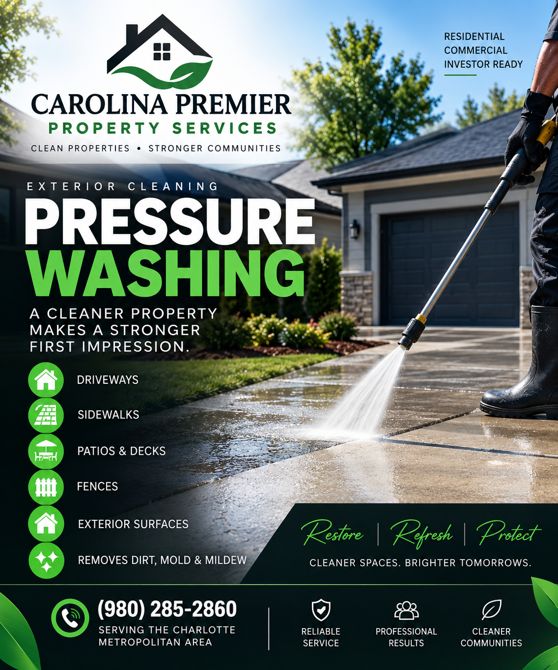 Pressure washing service